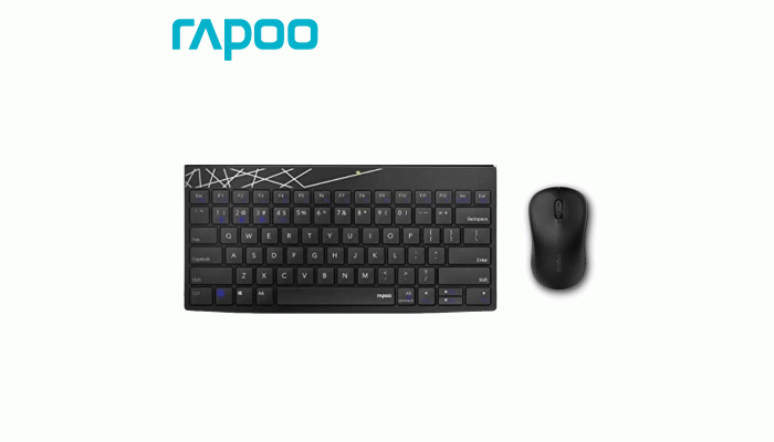 RAPOO 8000M Multi Mode Wireless, Bluetooth Keyboard & Mouse Combo 